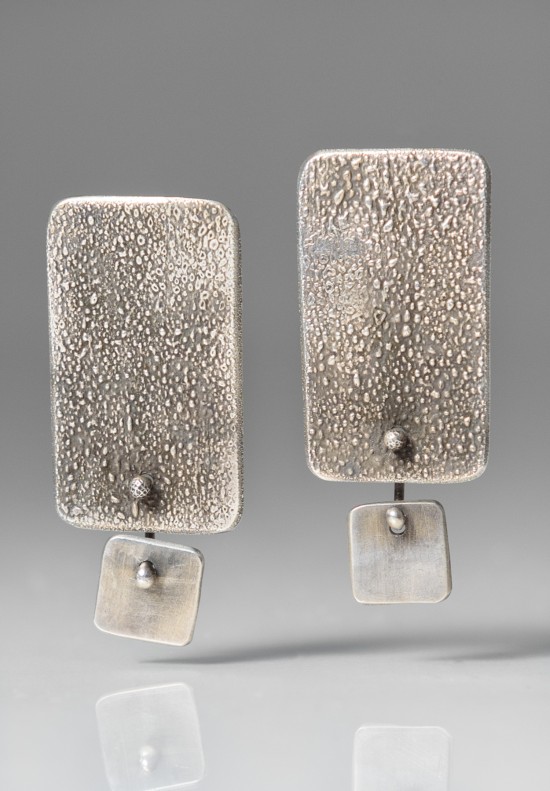 Holly Masterson Sterling Silver Rectangular Earrings	