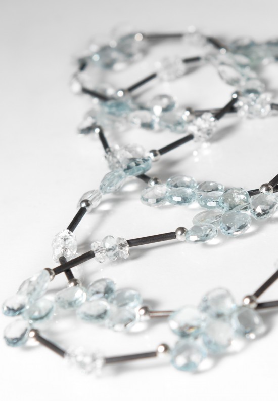 Greig Porter Aqua & Herkimer Diamond Quartz Necklace	