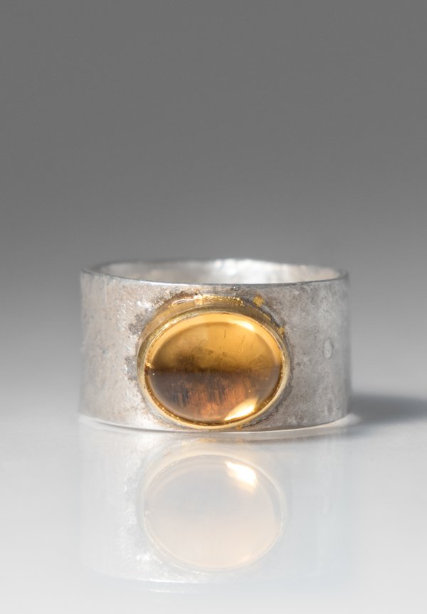 Greig Porter Small Oval Citrine Ring	