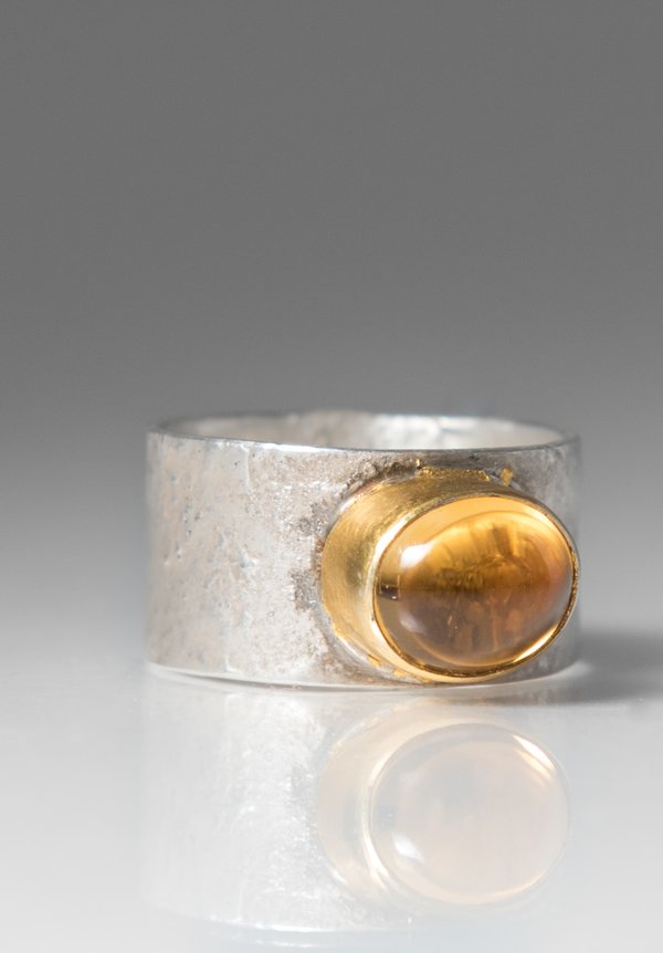 Greig Porter Small Oval Citrine Ring	