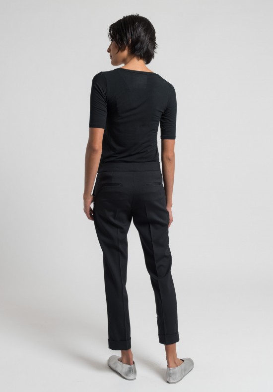Etro Lightweight Wool Pants in Black	