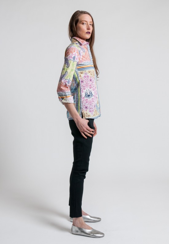 Etro Cotton Intricate Paisley Print Shirt in Multi-Color	