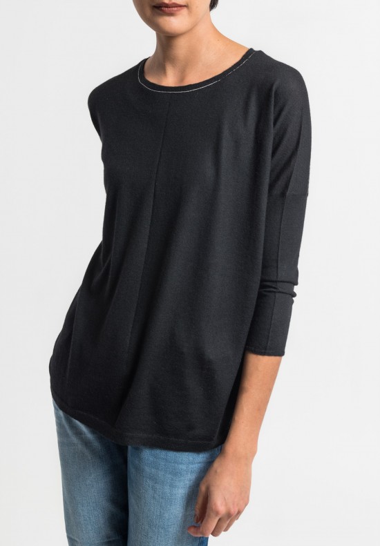 Paychi Guh Tissue Weight Sweater in Black	