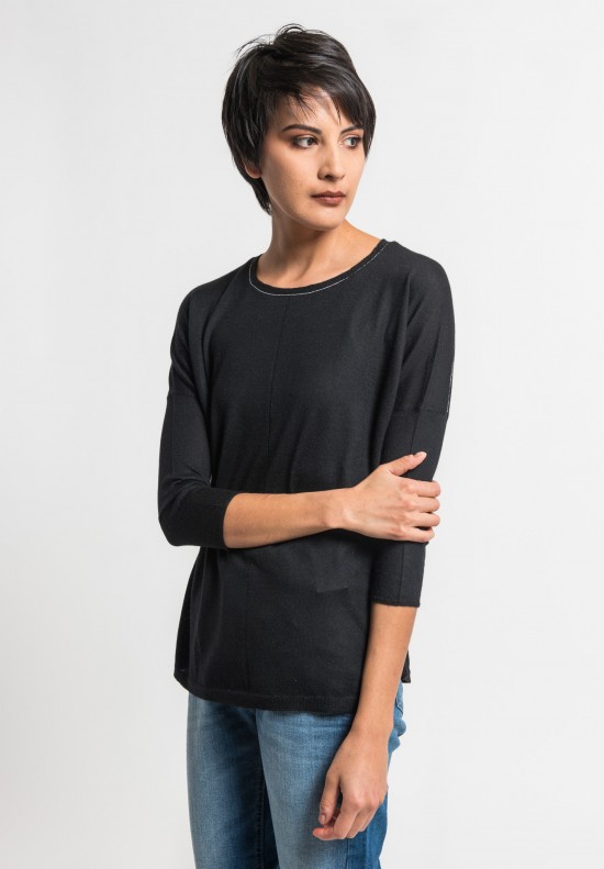 Paychi Guh Tissue Weight Sweater in Black	