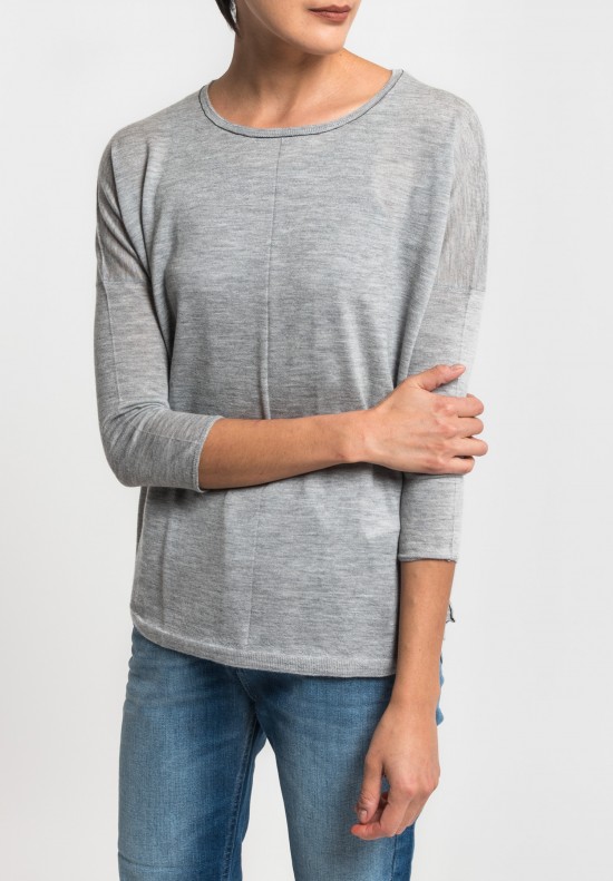 Paychi Guh Tissue Weight Sweater in Heather Steal	