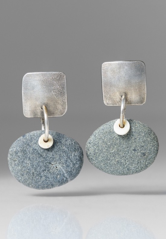 Holly Masterson Horizontal Oval Stone Earrings