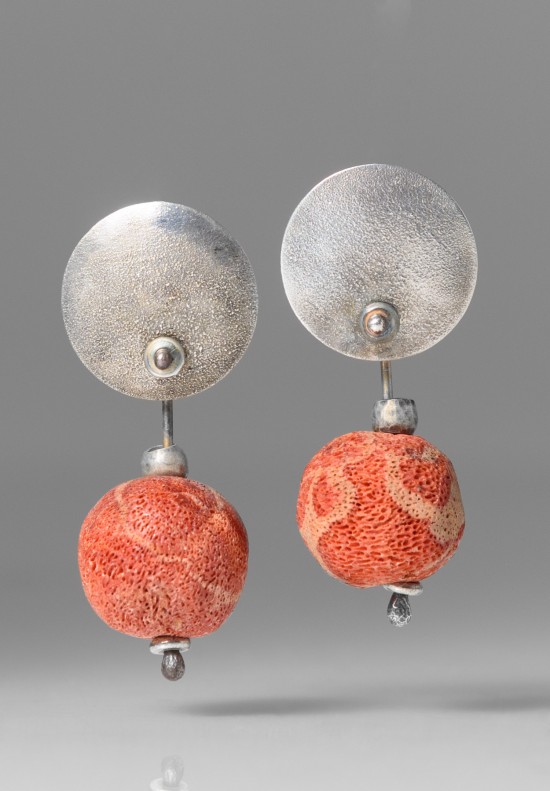 Holly Masterson Red Sponge Coral Earrings