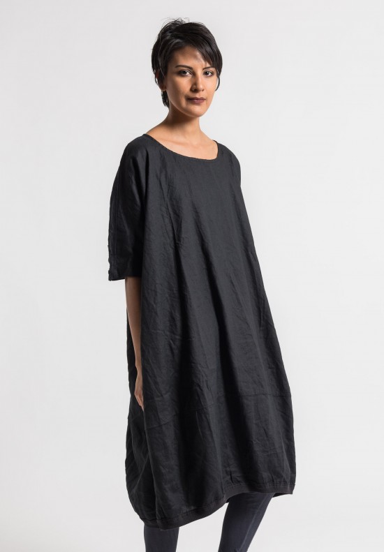 Rundholz Black Label Linen Oversized Dress in Black	