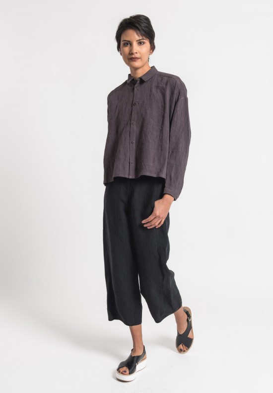 Toogood Ramie/Linen Short Draughtsman Shirt in Slate	