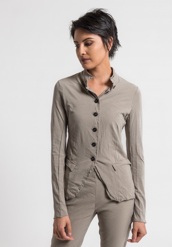Rundholz Stretch Cotton Fitted Jacket in Desert	