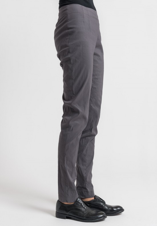 Rundholz Linen/Cotton Stretch Skinny Pants in Moon	