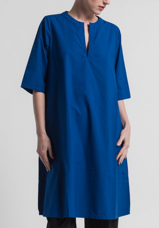 Labo.Art Abito Pigi Clara Cotton Dress in Royal Blue	
