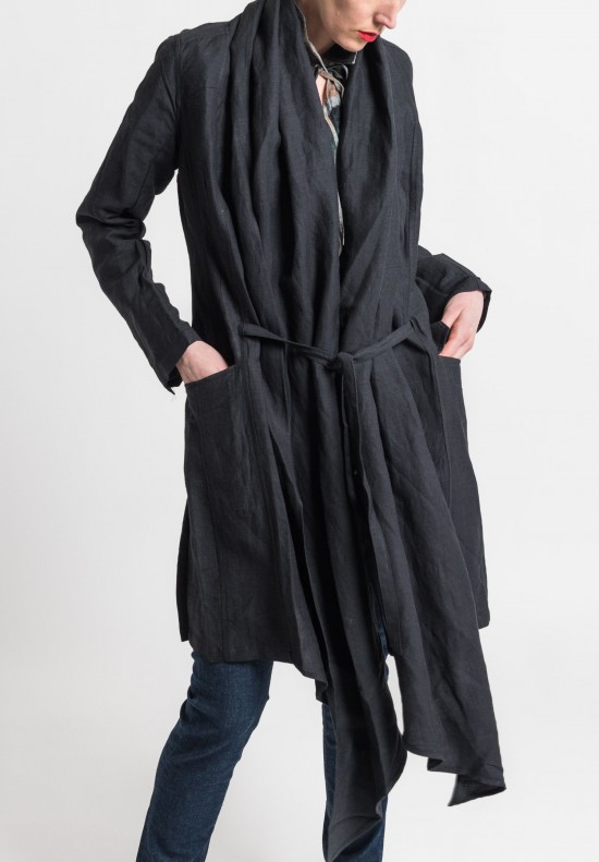 Nicholas K Linen/Cotton Kilmer Jacket in Black	