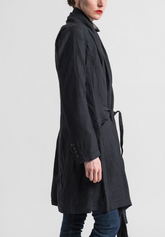Nicholas K Linen/Cotton Kilmer Jacket in Black	