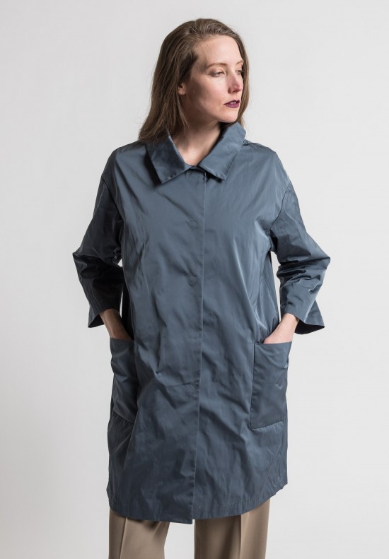 Pauw Point Collar Relaxed Jacket in Slate	