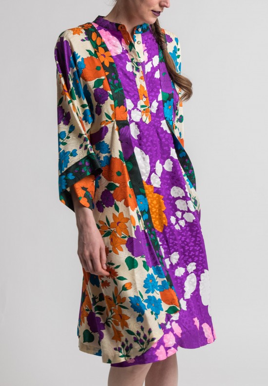 Warm Silk Tropics Dress in Multi Jungle	