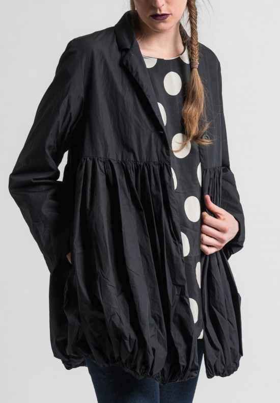 Casey Casey Cotton Pud Rouche Jacket in Black	