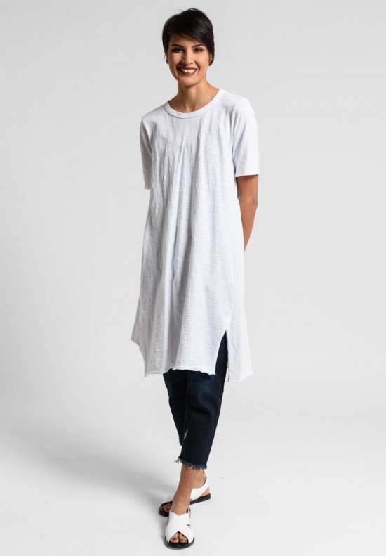 Wilt Elbow Sleeve Cut Out Hem Tunic Dress in White	