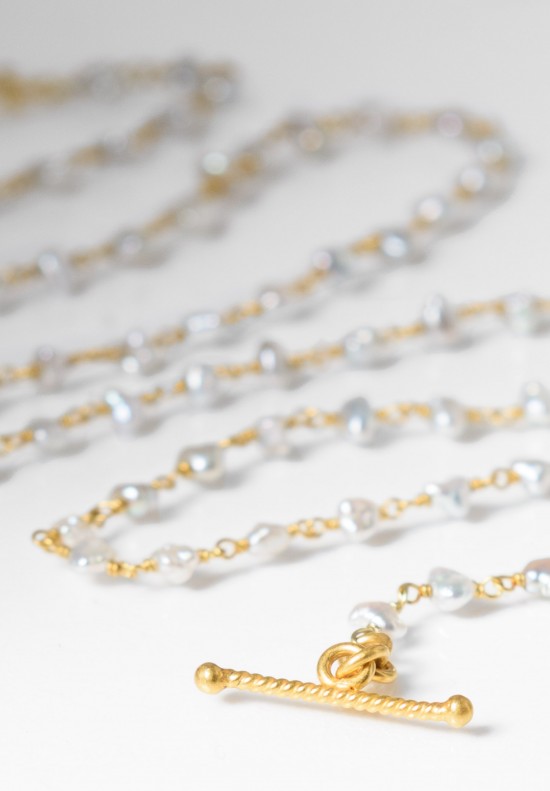 Kimarie Designs 18k Gold & Akoya Pearl Necklace	