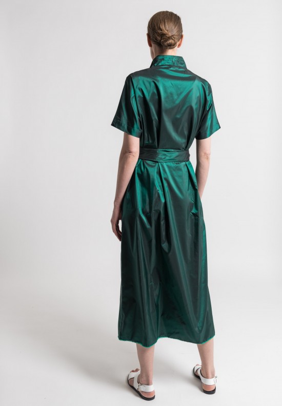 Daniela Gregis Long Silk Dress in Green	