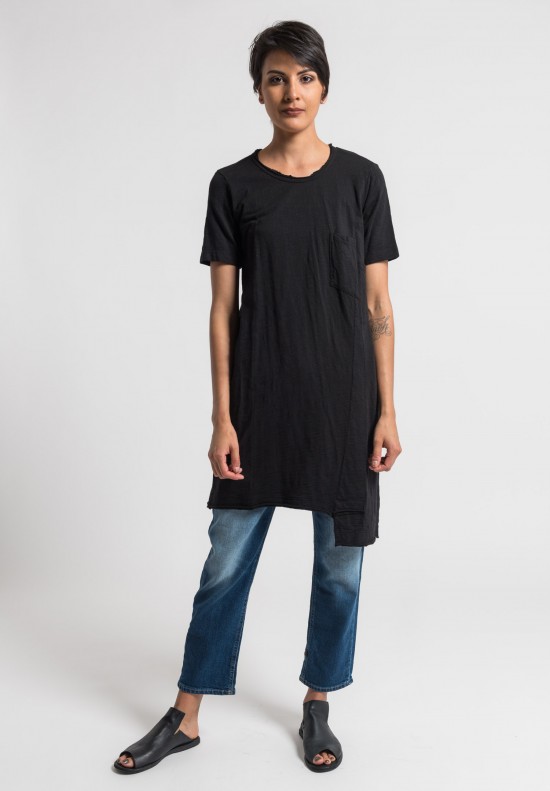 Wilt Shifted Pocket Tee Tunic in Black	