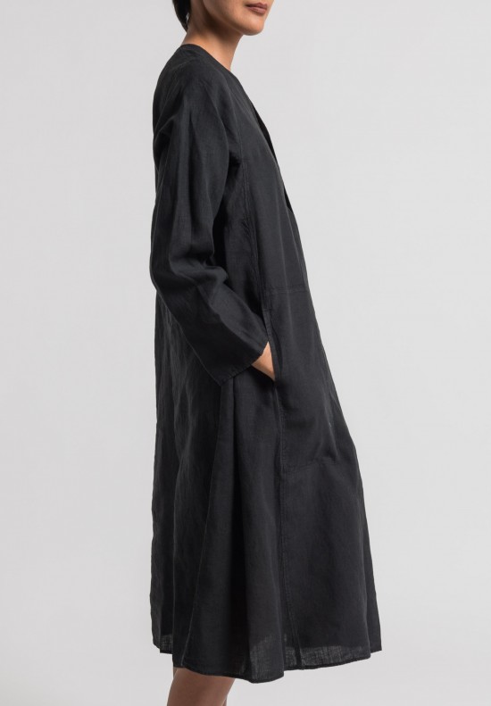 Oska Linen Taja Dress in Black	