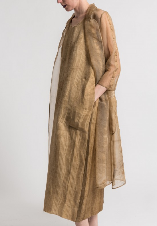 Uma Wang Sleeveless Ashanti Dress in Tan	