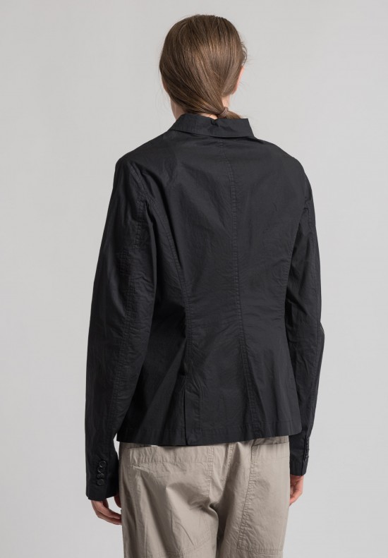 	Rundholz Cotton Safari Pocket Blazer in Black