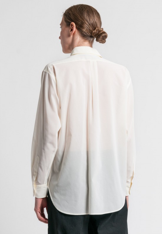 Ralph Lauren Cotton Voile Relaxed Shirt in Cream	