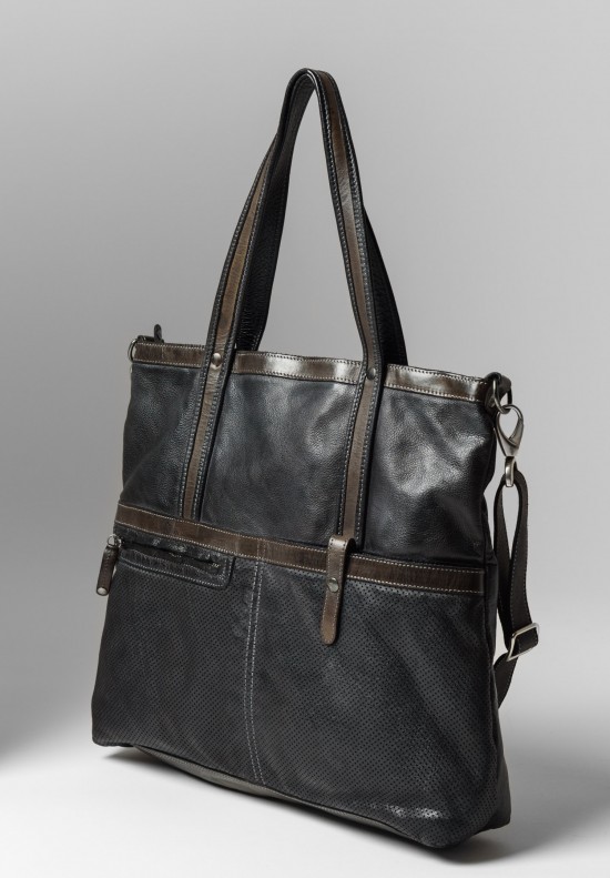 Vive La Difference Leather Focus Tote in Black	