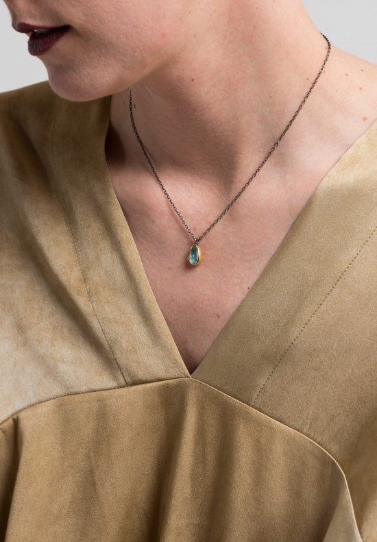 Margoni 18K, Aqua, & Diamond Necklace	