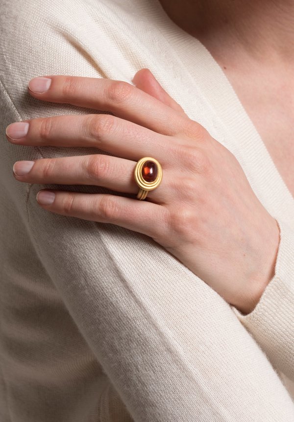 Denise Betesh 22k Gold, Spessartite Garnet Ring