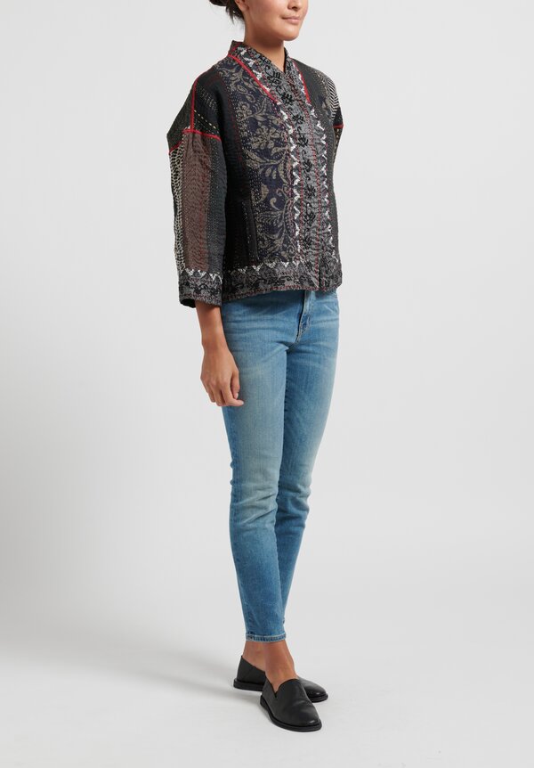 Mieko Mintz Short Flare Jacket In Black Silver Ii Santa Fe Dry Goods