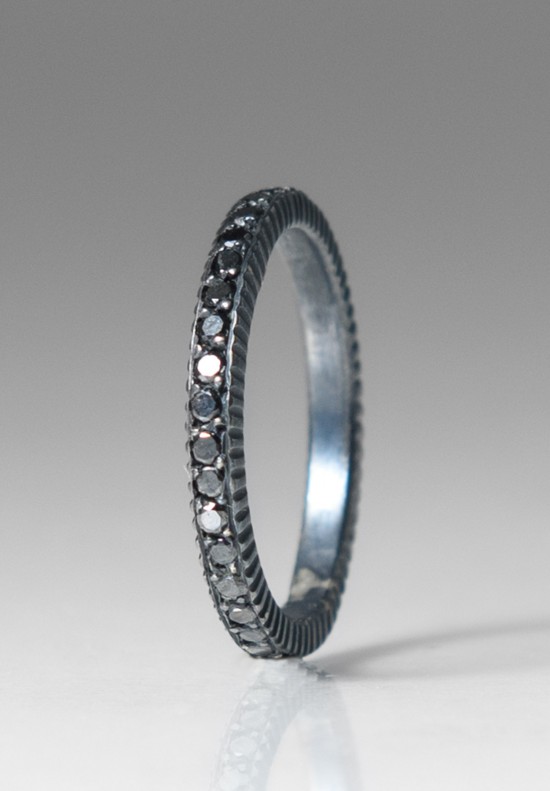 Yossi Harari Pave Black Diamond Ring	