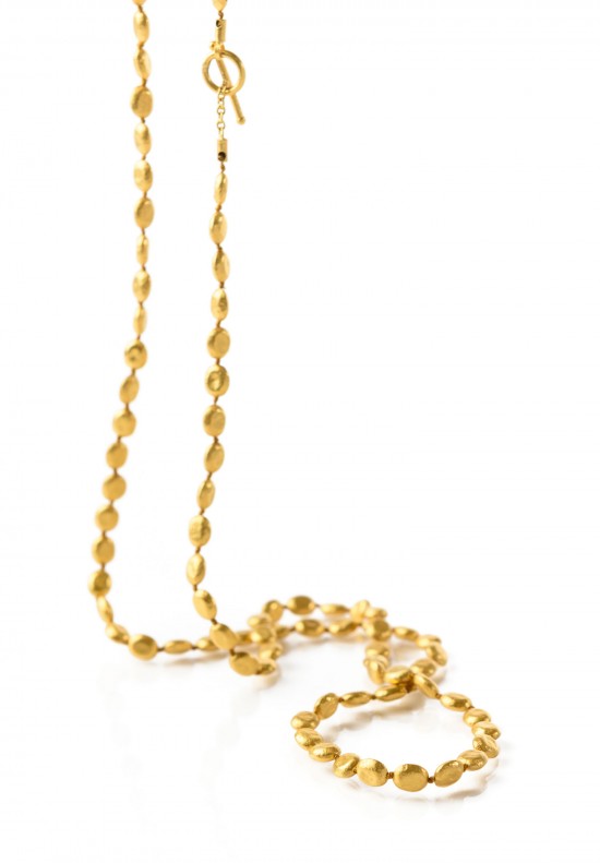 Yossi Harari 24k Gold Nugget Bead Necklace