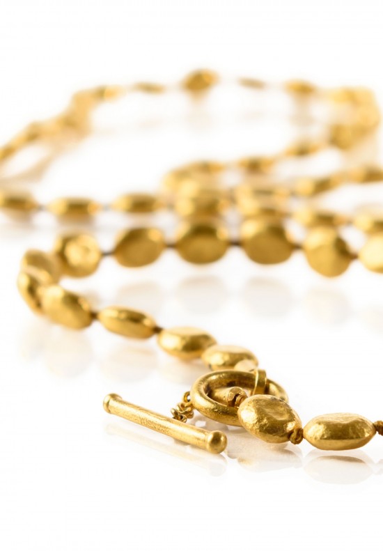 Yossi Harari 24k Gold Nugget Bead Necklace