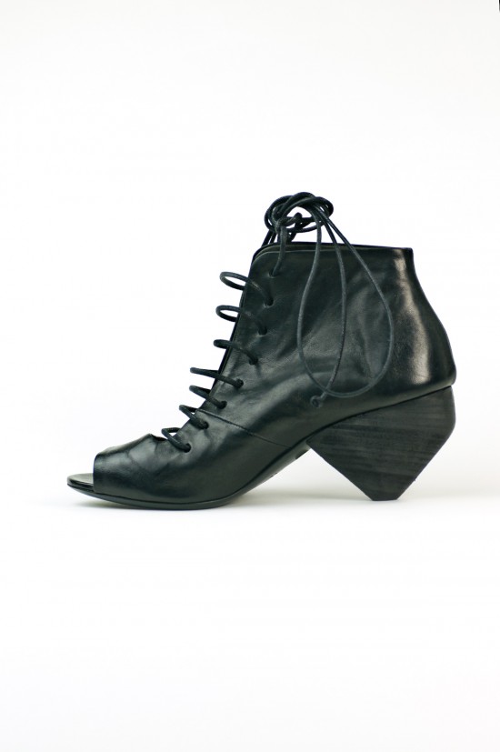 Marséll Lace Front Bootie in Black