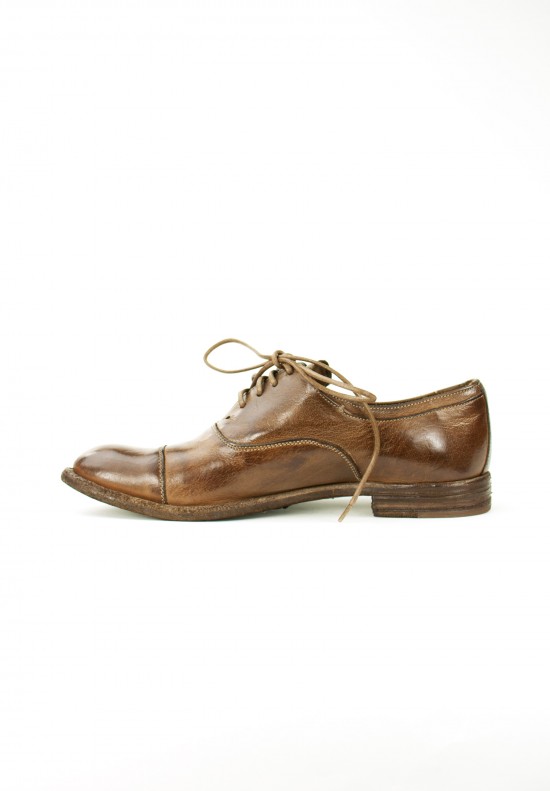 Officine Creative Oxford Leather Shoe with flat heel in Light Brown