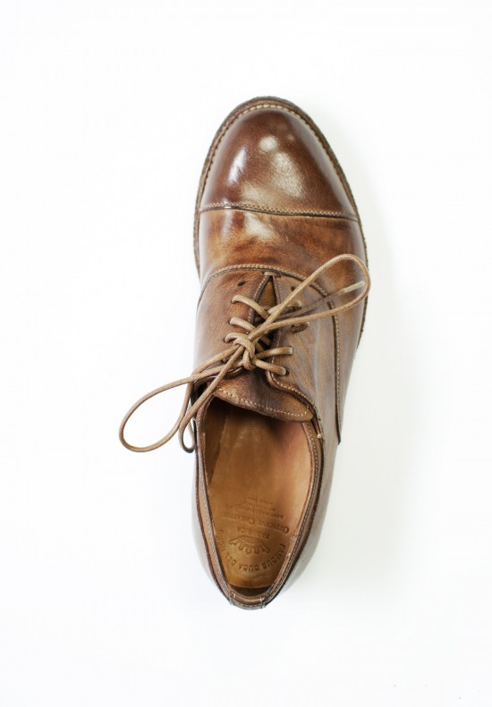Officine Creative Oxford Leather Shoe with flat heel in Light Brown