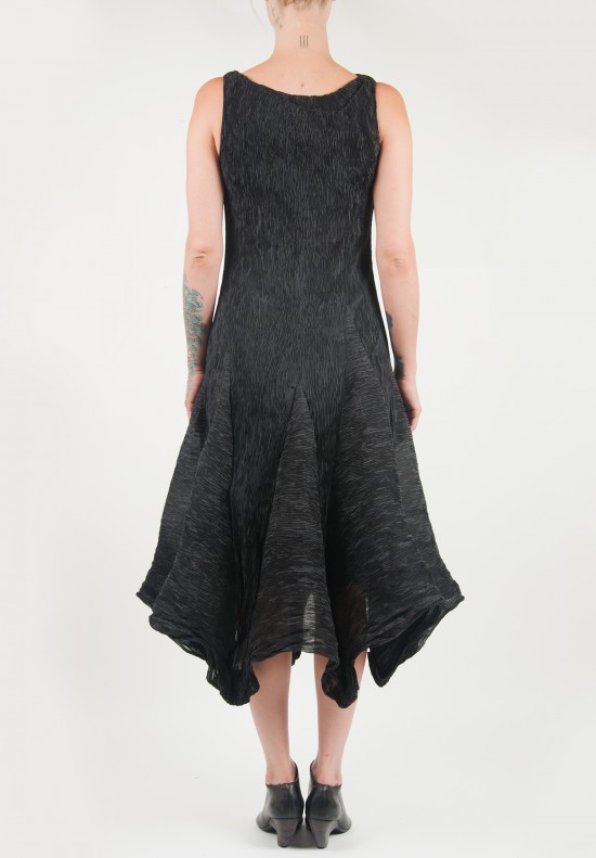 Anett Röstel Crinkled Sleeveless Dress in Black Santa Fe Dry Goods