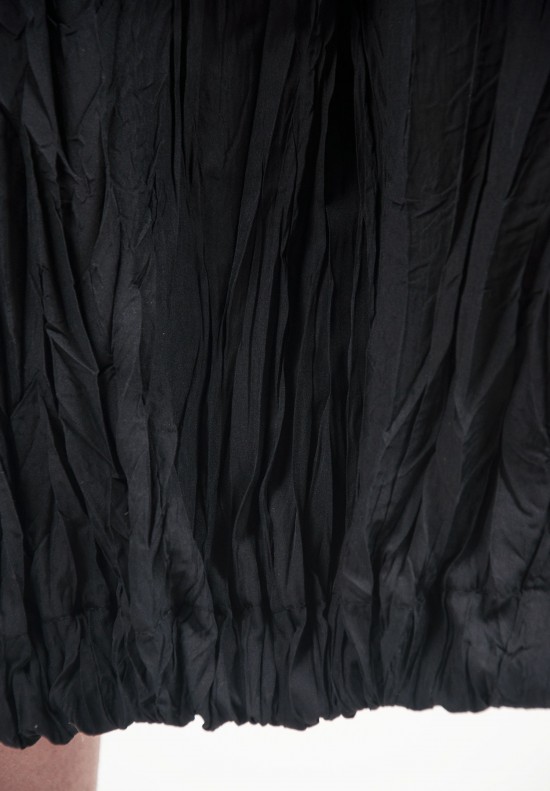 Anett Röstel Messy Pleat Dress in Black Santa Fe Dry Goods Workshop