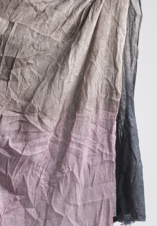  	Faliero Sarti Soffice Ombre Wool/Silk Scarf in Grey/Pink