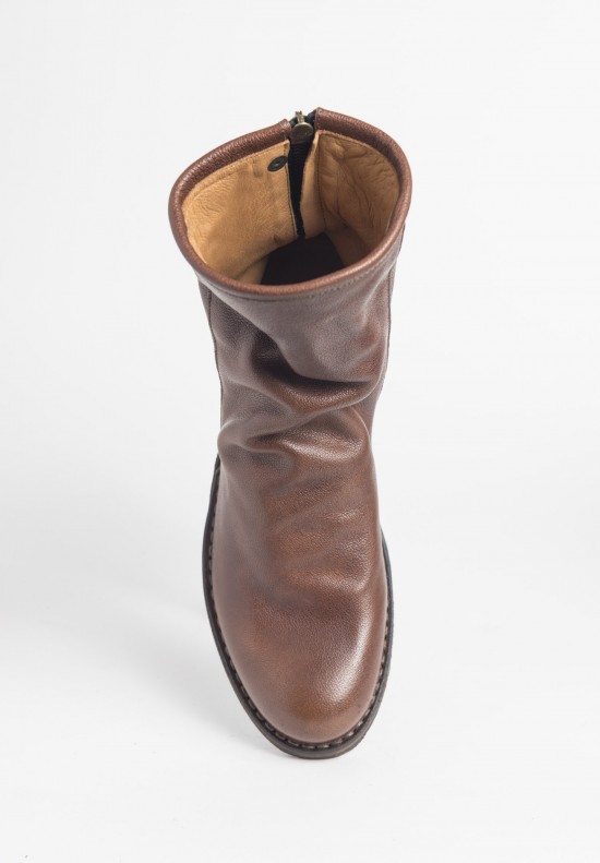 Fiorentini and Baker Even Crumpled Front Mid Heel Boot in Copper	