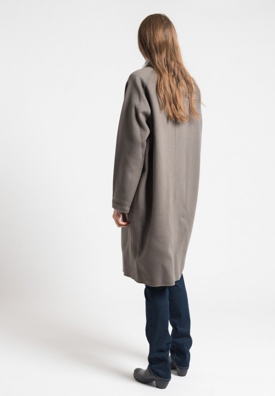 Pauw Long Cashmere Coat in Light Brown	