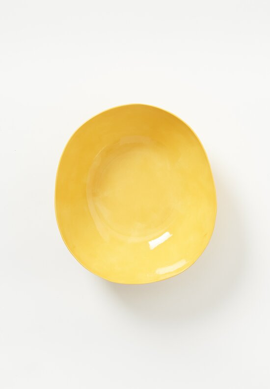 Solid Painted Large Serving Bowl in Gold