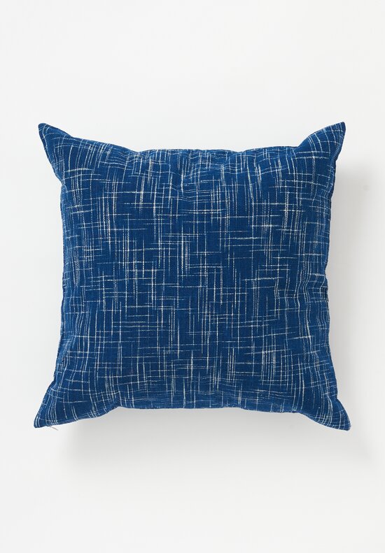 Cotton Hand-Spun Simple Ikat Square Pillow	