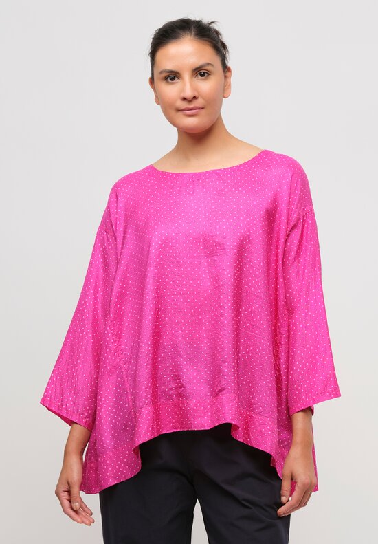Injiri Silk Shekhawati Top in Pink