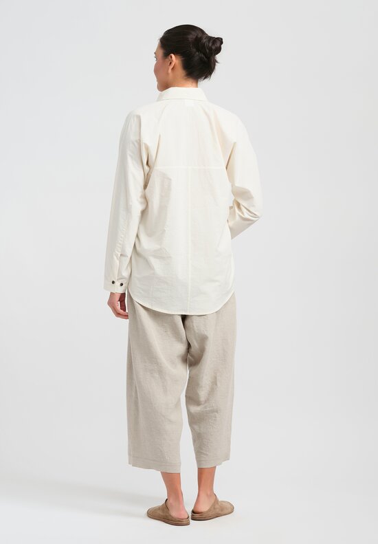 Jan-Jan Van Essche Organic Kinari Cotton & Hemp Shirt in Natural	