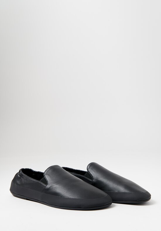 The Row Leather Tech Loafer in Black	