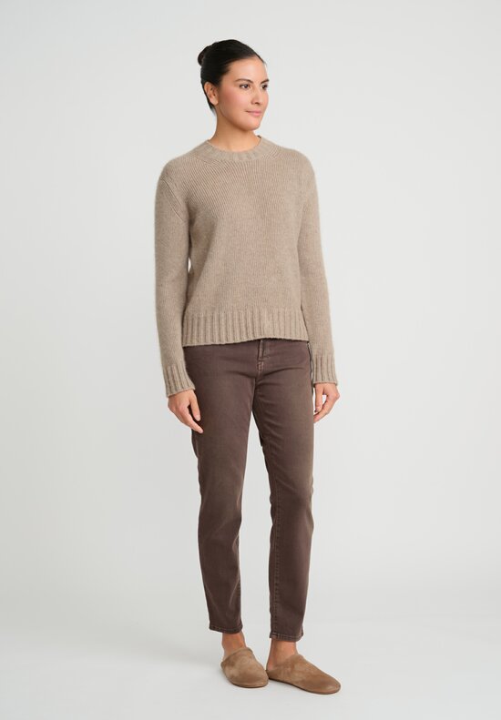 The Row Cashmere Devyn Sweater in Ancient Sand